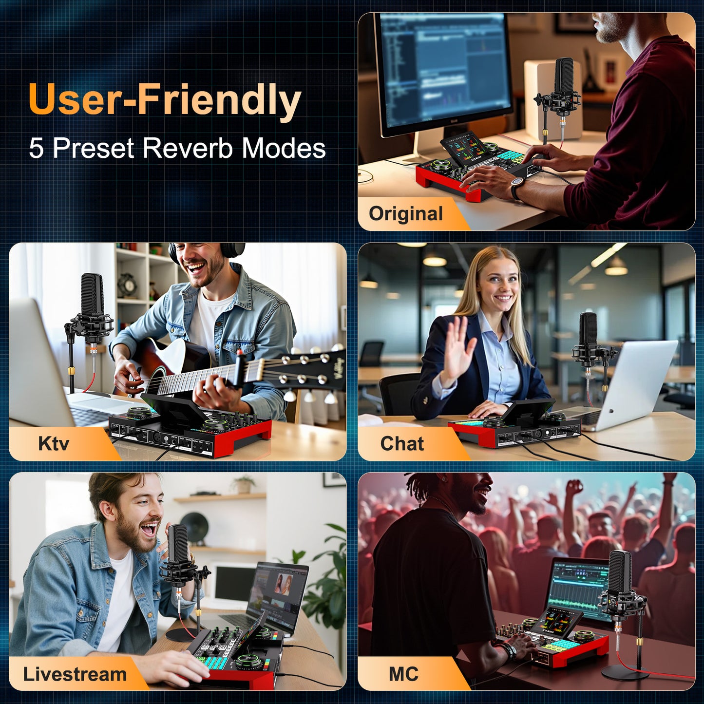 TENLAMP G10-pkpro Podcast & Recording Bundle: Professional Broadcast Kit with Studio Condenser Microphone, Live Sound Card Mixer, Denoise & Voice Changer for PC, Gaming, Streaming