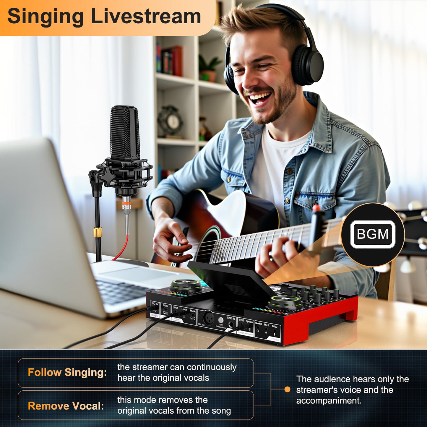 TENLAMP G10-pkpro Podcast & Recording Bundle: Professional Broadcast Kit with Studio Condenser Microphone, Live Sound Card Mixer, Denoise & Voice Changer for PC, Gaming, Streaming