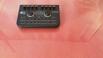 TENLAMP X3 Audio Mixer & Live Sound Card for Streaming | Pro Audio Interface with Voice Changer, Denoise, Supports 3.5mm/6.35mm Dynamic Mics on PC/Phone (Mic Not Included)